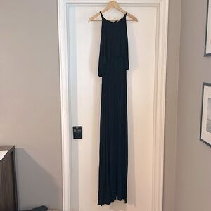 Black Drape Top Maxi Dress
